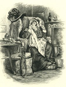 Martin Chuzzlewit: Mrs Gamp, Engraved by Stephen Alonzo Schoff (1818-1904) by Unbekannt Unbekannt